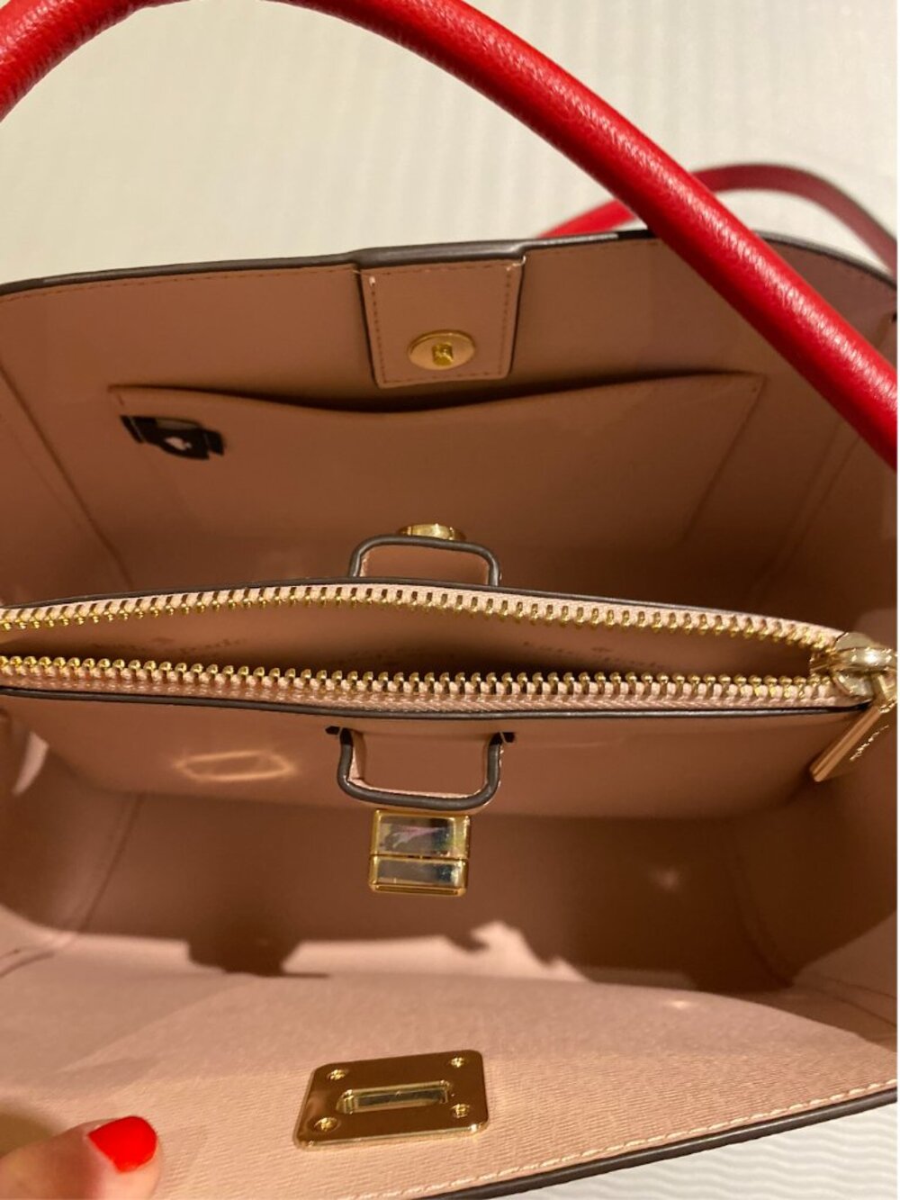 Kate Spade Phoebe Medium Top Handle Satchel Cherry - Picture 8 of 9